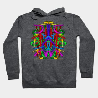 Abstract Symmetrical Colorful Ribbon Hoodie